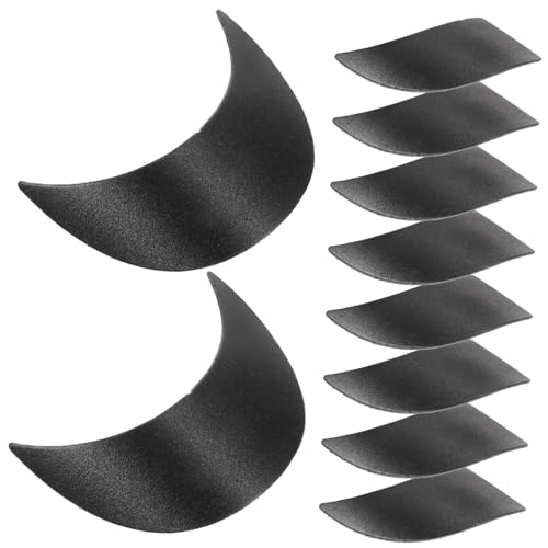BESPORTBLE 10pcs Cap Brim Inserts for Baseball Hats Visor Shields for Boy Girl Lightweight Plastic Hat Accessories to Maintain Shape and Structure Black