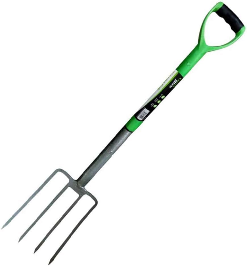 Garden Mile Digging Fork – Heavy Duty Carbon Steel Garden Fork for Digging, Turning Soil, Aerating Beds & General Gardening Tasks