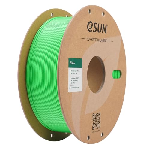 eSUN PLA+ RGB Green 1.75mm, 1KG/ Roll, Crack Resistant - Smooth Finish PLA | Filament For FDM 3D Printers, PLA PLUS Roll