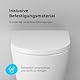 AM.PM Spülrandloses WC mit Softclose Toilettensitz, Toilette für Gäste-WC, Hänge-WC CNA1700SC Flash FlashClean aus Keramik, Wand-WC, 390mm kurz, Weiß