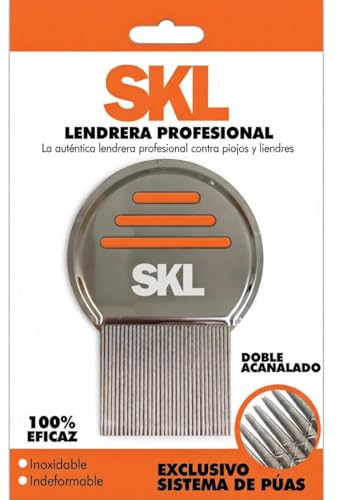 Lendrera SKL PREMIUM 2 | Grado A+ No todas son iguales, esta es profesional. Para eliminar Piojos y Liendres. Microacanalada y Acero La que usan los profesionales.