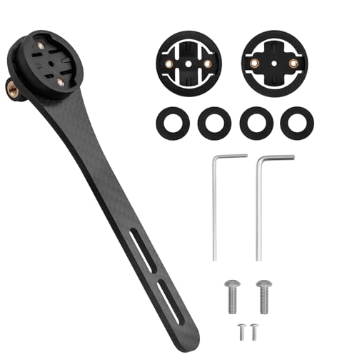 Mesee Soporte integrado para ordenador de bicicleta, soporte frontal para bicicleta, soporte de potencia ajustable, soporte de manillar multimontaje para Garmin, Bryton, GIT, soportes para cámaras de