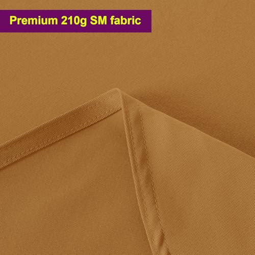Image of Obstal 210GSM Rectangle Table Cloth, Coffee, 60 x 102 Inch | Heavy Duty Water Resistance Microfiber Tablecloth, Decorative Fabric Table Cover for Outdoor and Indoor Use