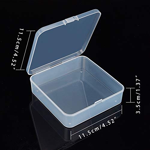 Image of BENECREAT 27 Pack Mixed Size Rectangle Mini Clear Plastic Bead Storage Containers Box Case with lid for Items,Pills,Herbs,Tiny Bead,Jewerlry Findings, and Other Small Items