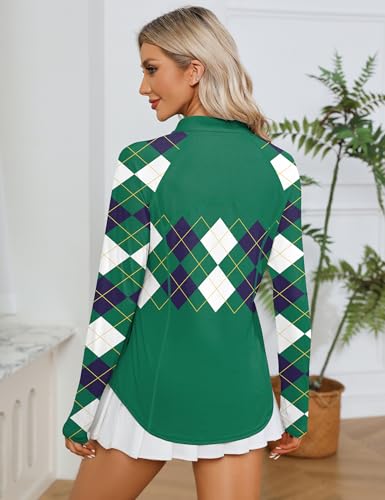 Image of LOMON Women Long Sleeve Shirts Sun Protection 1 /4 Zip Summer Quick Dry Hiking Shirts Quarter Zip Pullover for Women