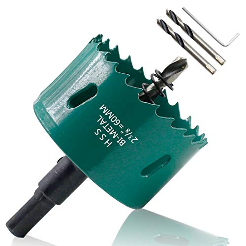 Image of 60mm /2.36 inch Hole Saw BI-Metal Heavy Duty Hole Cutter for Wood Cornhole Boards Plastic Drywall Fiberboard (2-3 /8 Inch Hole Saw)