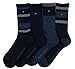 Tommy Hilfiger Mens 4 Pair Cotton Blend Crew Socks (Navy Assortment)