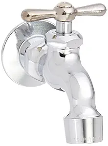 Homewerks 3210-160-CH-B-Z Single Handle Wall-Mount Faucet with Aerator and Flange, Chrome