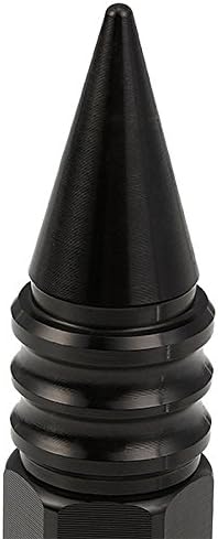 Black Aluminum M12 x 1.50 20MM Diameter/60MM Open/107MM Close Height Open End Acorn Tuner w/Spike Cap 20 Piece Lug Nuts