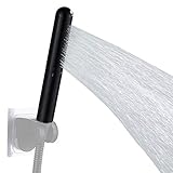 Metal Handheld Showerhead Solid Copper Bathroom shower head High pressure sprayer wand hand-held (black)