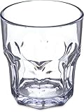 Carlisle FoodService Products Louis Clear Tumbler Short Glass for Restaurants, Catering, Kitchens, Plastic, 8 Ounces, Clear, 1 Count (Pack of 1)