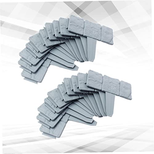 POPETPOP 20 Stück Dekoratives Selbstgemacht Gartenzaun Flexibler Kunststoff Patchwork Zaun Hellgrau Wetterbeständig Tragbar Für Innenhof Rasen Und Hofeingrenzung