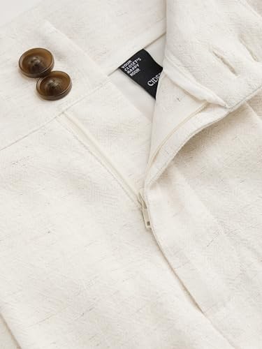 CIDER Women's Linen Blend Pants Wide Leg High Waist Business Casual Lounge Pant with Pockets3