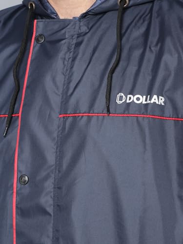 Image of Dollar Rainguard Men's PVC Full Sleeve Solid Reversible Sporty Raincoat Set With Adjustable Hood and Pocket