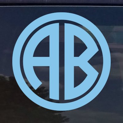 Eggleston Design Co Custom Circle Letter Initials Monogram Sticker for Tumbler Cups, Laptops, Vehicles (fits All Yeti and RTIC Cups) (14 Colors) (2