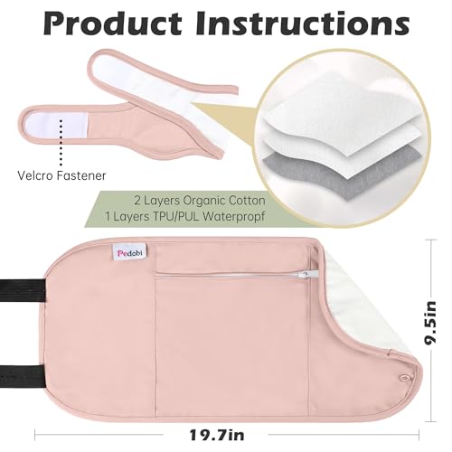 Image of 2 Pcs Castor Oil Pack Wrap, Organic Cotton Castor Oil Wrap for Neck, Liver Detox, Insomnia, Constipation