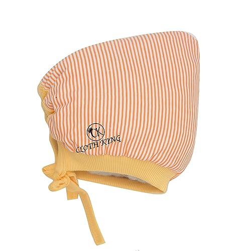 Image of Presents Newborn Baby Strip Print Caps Soft Cotton Hosiery Caps with Double Layer(Pack of 3).