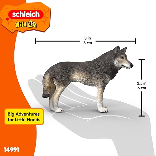 Image of Schleich Wild Life - American Wolf Toy Figurine - Kids Ages 3+ | 14991
