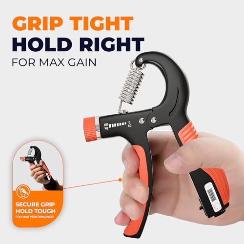 BOLT RUSH Renforceur de préhension réglable (05-60 kg), renforcement de l'avant-bras pour le renforcement musculaire, renforcement de préhension et renforcement des doigts pour athlètes, escalade – vue 6