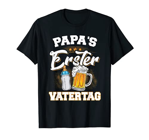 Homme Papa's First Fête des pères Papa Dad T-Shirt
