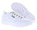 Fila Women's Disruptor Court Shoes White/Silver/Navy 8.5