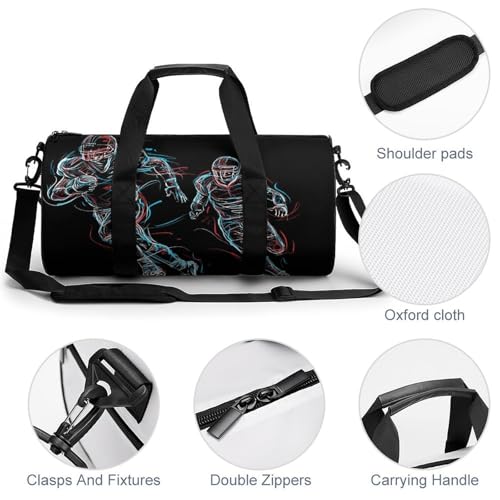 Sac week-end cylindrique de 45cm avec ouverture zippée large