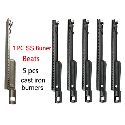 Grilljob 15-3/4“ Heavy Duty Cast Stainless Steel 304 Bbq Grill Burners Bull Bbq Replacement Parts For Cal Flame Aussie Blaze Jenn Air(Some Model) Thermos Turbo Beefeater #TOP3