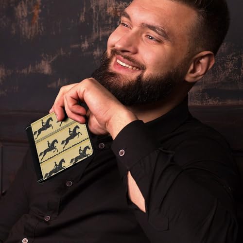 Horses Galloping Traditional Pattern Fashion Bifold Wallets for Men Women Slim & Thin Credit Card Holder Wallet Purse4