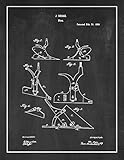 John Deere Plow Patent Print Chalkboard with Border (24' x 30') M14387