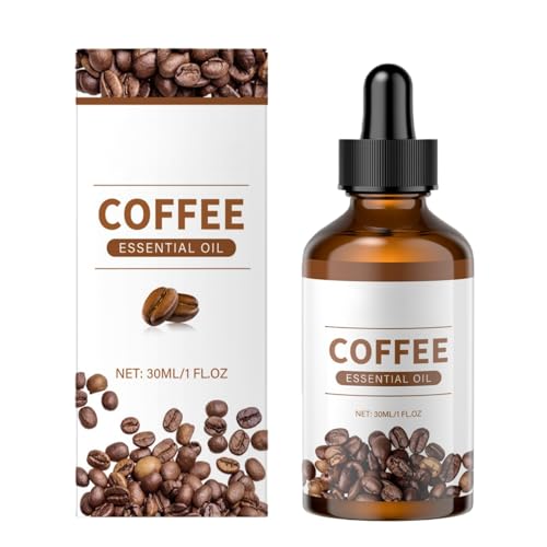 30ml Kaffeeöl Pure Kaffeeöl Gegen Falten Natürliches Organisches Coffee Essential Oil für Gesicht Haut Haarpflege Feuchtigkeitsspendendes Verjüngendes und Straffendes Öl für Die Aromatherapie