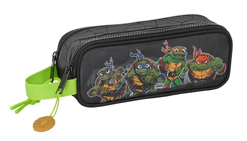 Safta Tartarughe Ninja - Astuccio Doppio Bambino, Astuccio Per Bambini, Ideale Per Bambini In Età Scolastica, Comodo E Versatile, Qualità E Resistenza