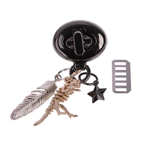 Yajiun 1 o 2 Piezas Cierre Bolso de Mano, Cierre de Cierre, Enganche para Bolso de Mano, Dinosaurio, 8 x 3,5 cm