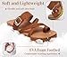 KuaiLu Womens Orthopedic Sandals With Comfortable Arch Support Cushion Yoga Mat Slides Fashion Summer Beach Flat Sandles Adjustable Open Toe Travel Outdoor Plantar Fasciitis Flip Flops Tan Brown 9.5