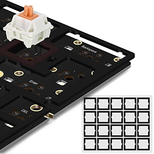 RUNJRX Poron キーボードポジショニングボードパッド 厚さ0.5mm、カスタムキーボードポジショニングボード ポロンダンプナー 取り付け用のピンセット付き