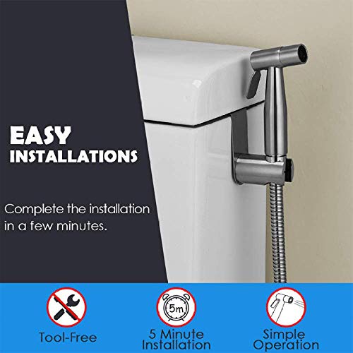 Cabeza de ducha de spray con manguera y adaptador para baño 4
