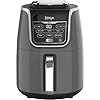 Ninja Air Fryer MAX, 5.2L, 6-in-1, Makes use of No Oil, Air Fry, Max Crisp, Roast, Bake, Reheat, Dehydrate, Circle of relatives Measurement, Virtual, Cook dinner From Frozen, Non-Stick, Dishwasher Protected Basket, Gray & Black, AF160UK