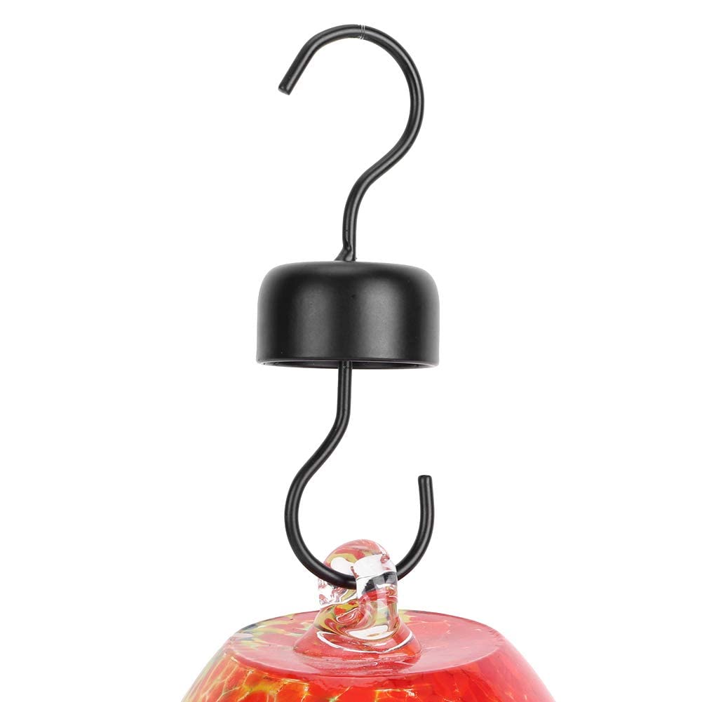 Hummingbirds Water Feeder Colibrì in vetro soffiato a mano alimentatore per uccelli in vetro colorato dipinto per giardino esterno(1#)