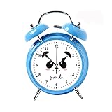 Hay solo 2 pomos en la parte posterior, uno para ajustar la hora y otro para ajustar la alarma. Esfera fácil de leer, perfecta para niños o personas mayores. Sonido de alarma fuerte