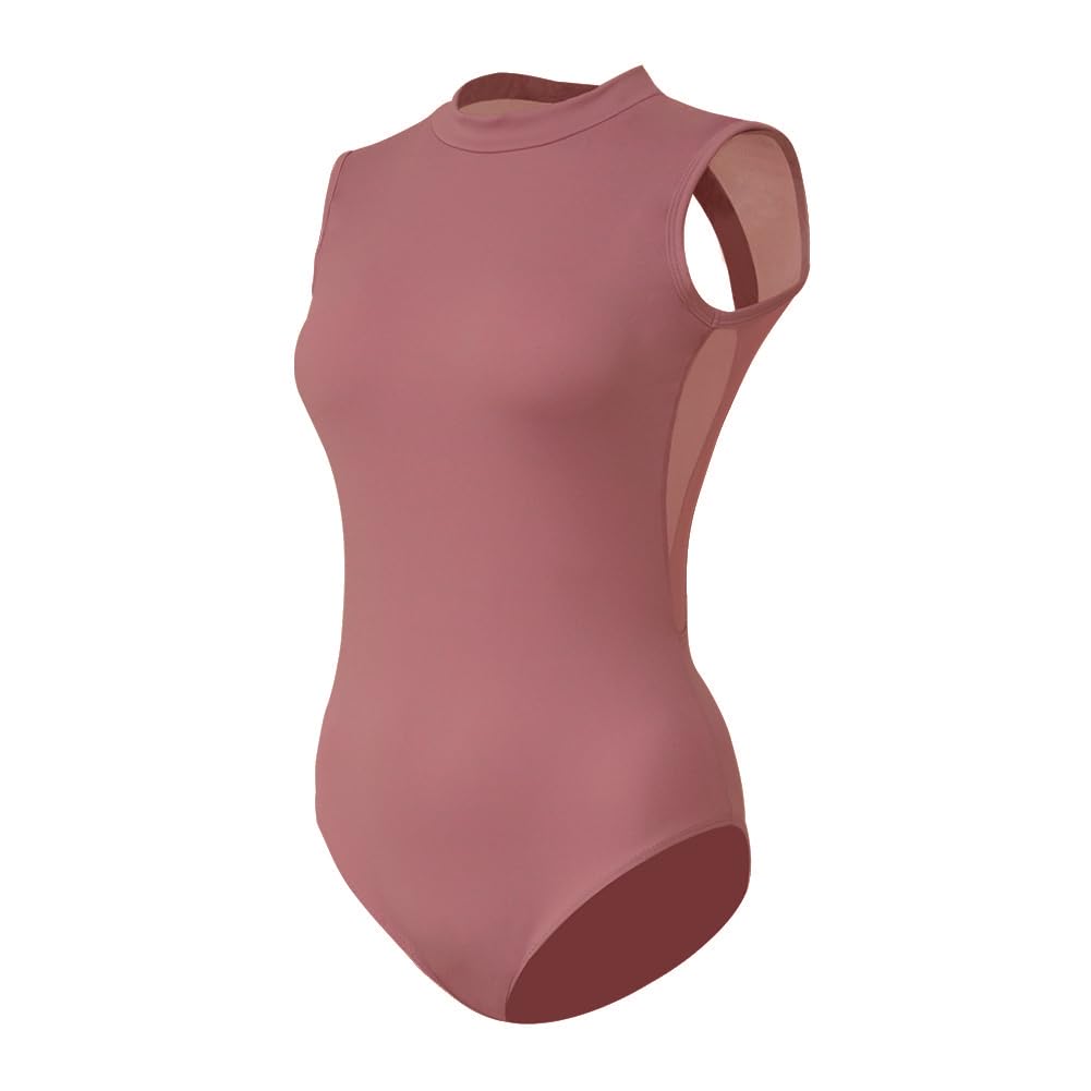 ROYAL SMEELA Traje de Baile Mujer sin Mangas ni Espalda Body y Ballet con Cuello Alto Adultos - Elegante Maillot del Danza Sexy para Bailarinas