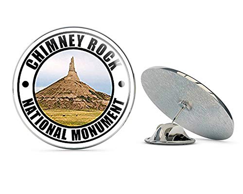 Round Chimney Rock National Monument (Travel rv Colorado) Metal 0.75