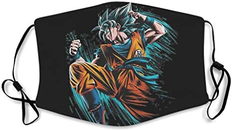 Kittylino5 Dragon Ball Goku Protection Du Visage Anti Poussiere Pour Adultes Avec 10 Filtres Blanc Amazon Fr Sports Et Loisirs
