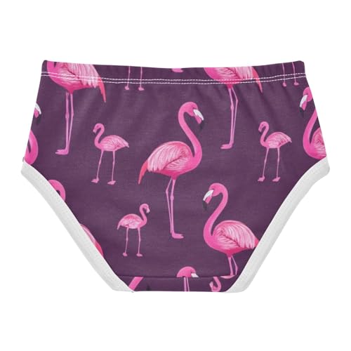 Flamingos Dark Purple Toddler Underwear Custom 2t Cotton Panties Little Girl Pattern Briefs Girls Undies2