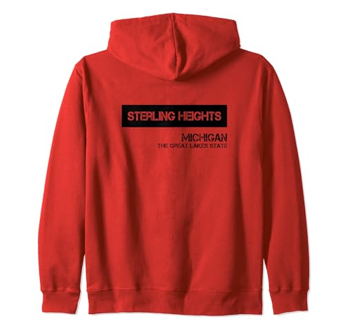 Diseño Universitario De Sterling Heights Michigan Sudadera con Capucha