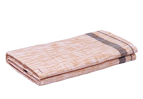 Image of GREEN TEE Men Cotton Lungi - Pack of 4 (2 Meters)