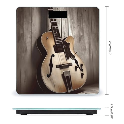 Báscula digital de baño con vidrio templado y pantalla LCD miniatura 2