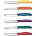 Price comparison product image Victorinox Swiss Classic, Breakfast Knife, Bread Knife Set, 6-Piece, Sharp Blade, Serrated Edge, 11 cm, Plastic Handle, Stainless Steel, Multicoloured