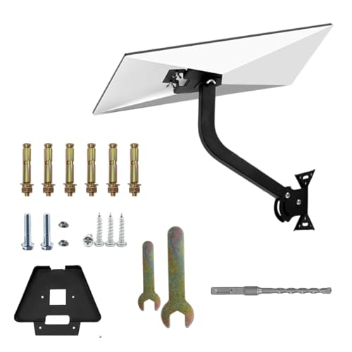 Starlink Gen 3 Roof Mount Kit – Compatible with Starlink V3 Standard Dish for Roof，Heavy Duty Steel Pivot Pole Pipe with Adjustable Base Mount Kit