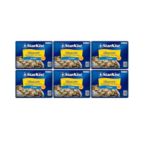 Image of StarKist Wild Caught Albacore White Tuna in Water, 43oz Pouch, 6-Pack | 19g Protein Per Serving, Gluten Free, Soy Free, Ready to Eat, No Draining, 90 Calories Per Serving, Great for Meals & Snacks