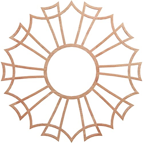 Image of Ekena Millwork 32 inchOD x 11 1 /4 inchID x 1 /4 inchT Augustus Wood Fretwork Pierced Ceiling Medallion, Cherry