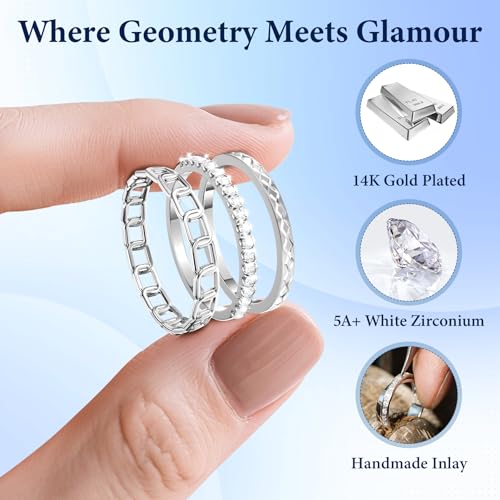 YWXTW Ring Cover for Oura and 14K Gold-Plated Oura Stacking Rings Silver3